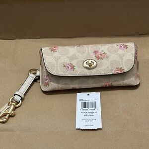 🌸🌸 Coach Sunglass Case In Signature Canvas With Floral Print CAP68 NWT